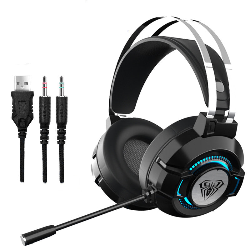 Casque de jeu à réduction de bruit S602 – Son Surround virtuel 7.1, haut-parleurs de 50 mm, rétroéclairage RGB progressif
