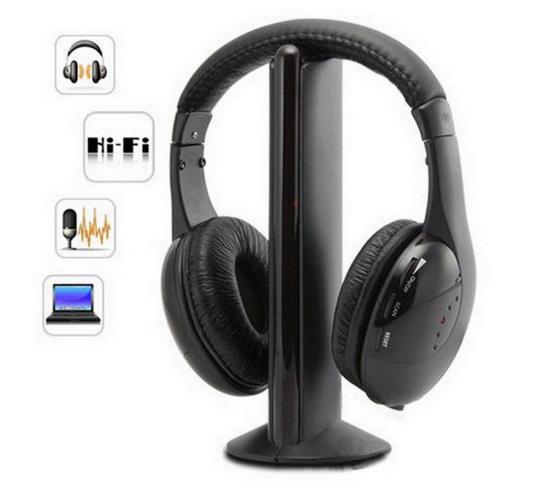 Bluetooth TV Headphones — PU Leather, 105dB