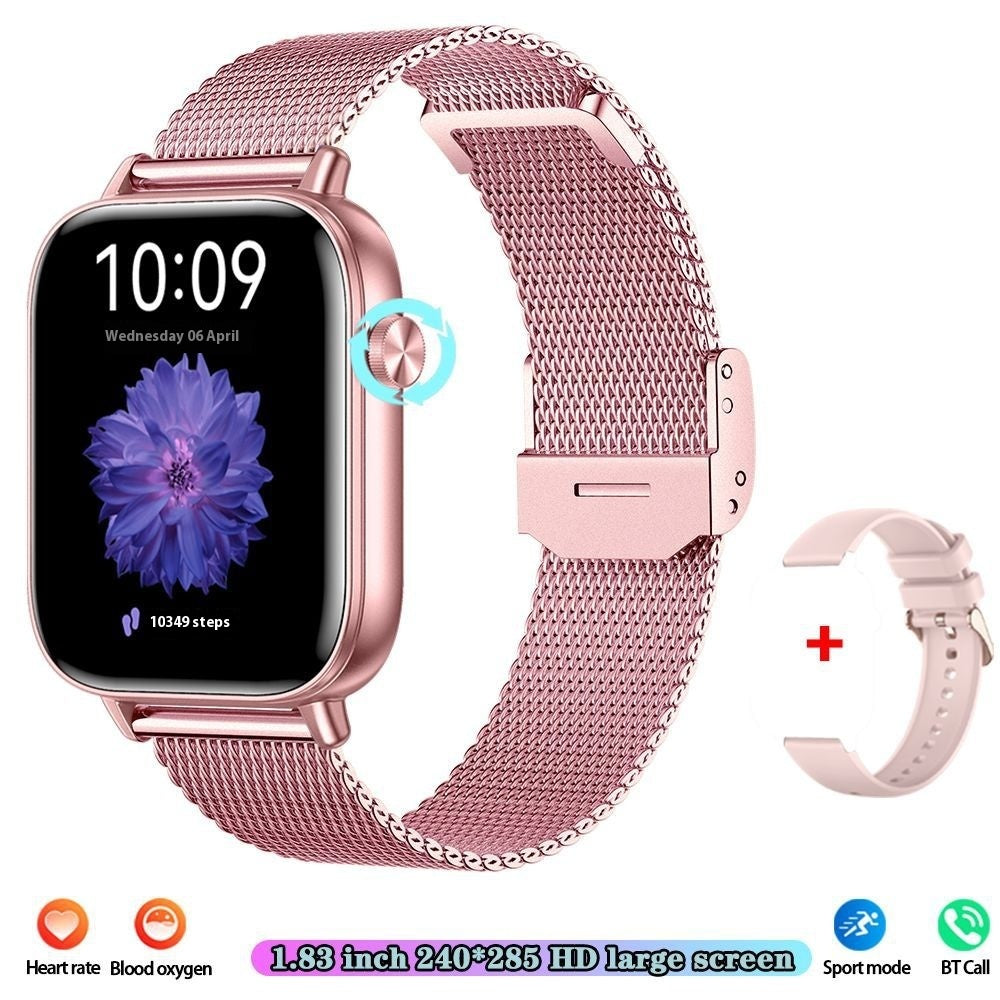 Smartwatch Handy Schrittzähler Herzfrequenzüberwachung Bluetooth-Anrufe 169 Touch-Display Smart-Armband