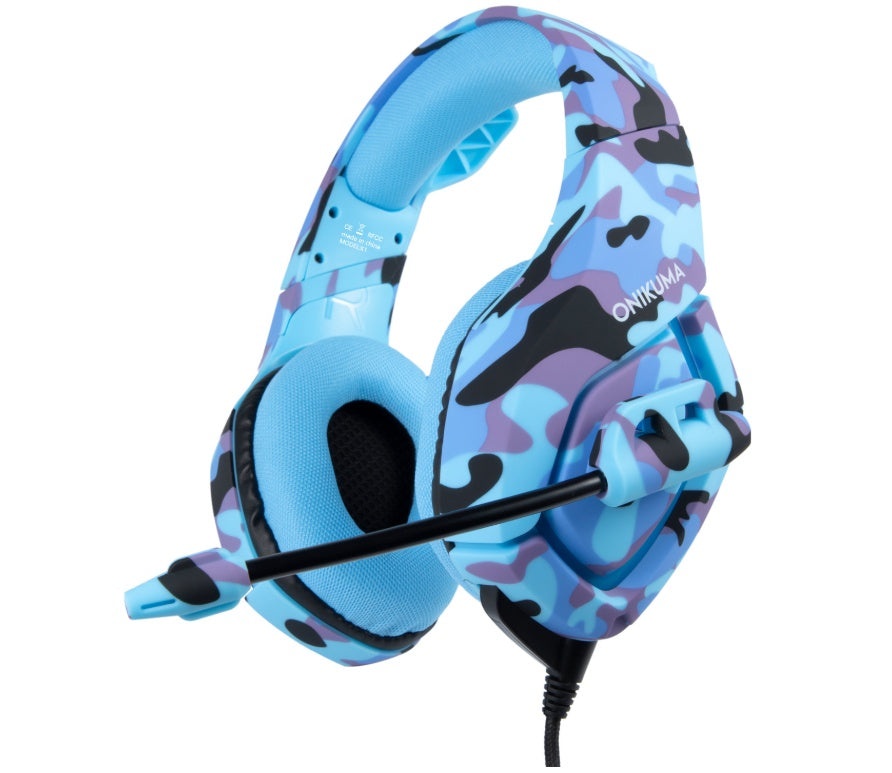 Casque gaming camouflage Destruction – 3,5 mm, haut-parleur 40 mm, câble tressé 2,2 m, PS4 et mobile