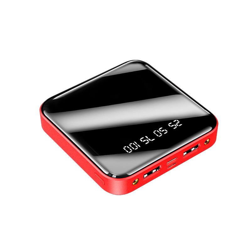 Mini Powerbank 20000mAh – Tragbares Spiegel-Digitaldisplay, Multi-USB-Ausgang