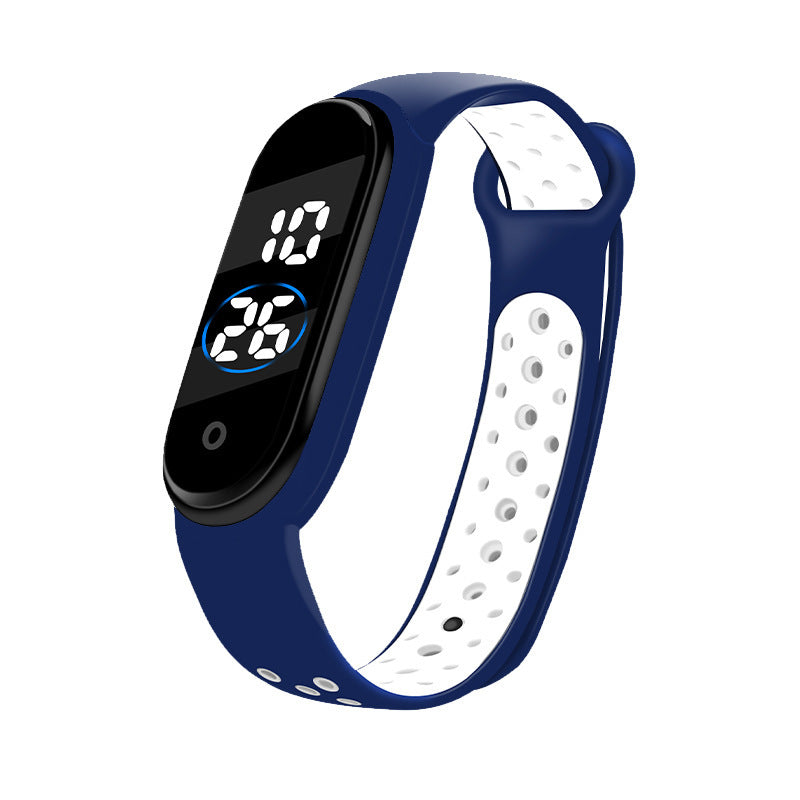 Montre de sport bicolore étanche pour étudiant