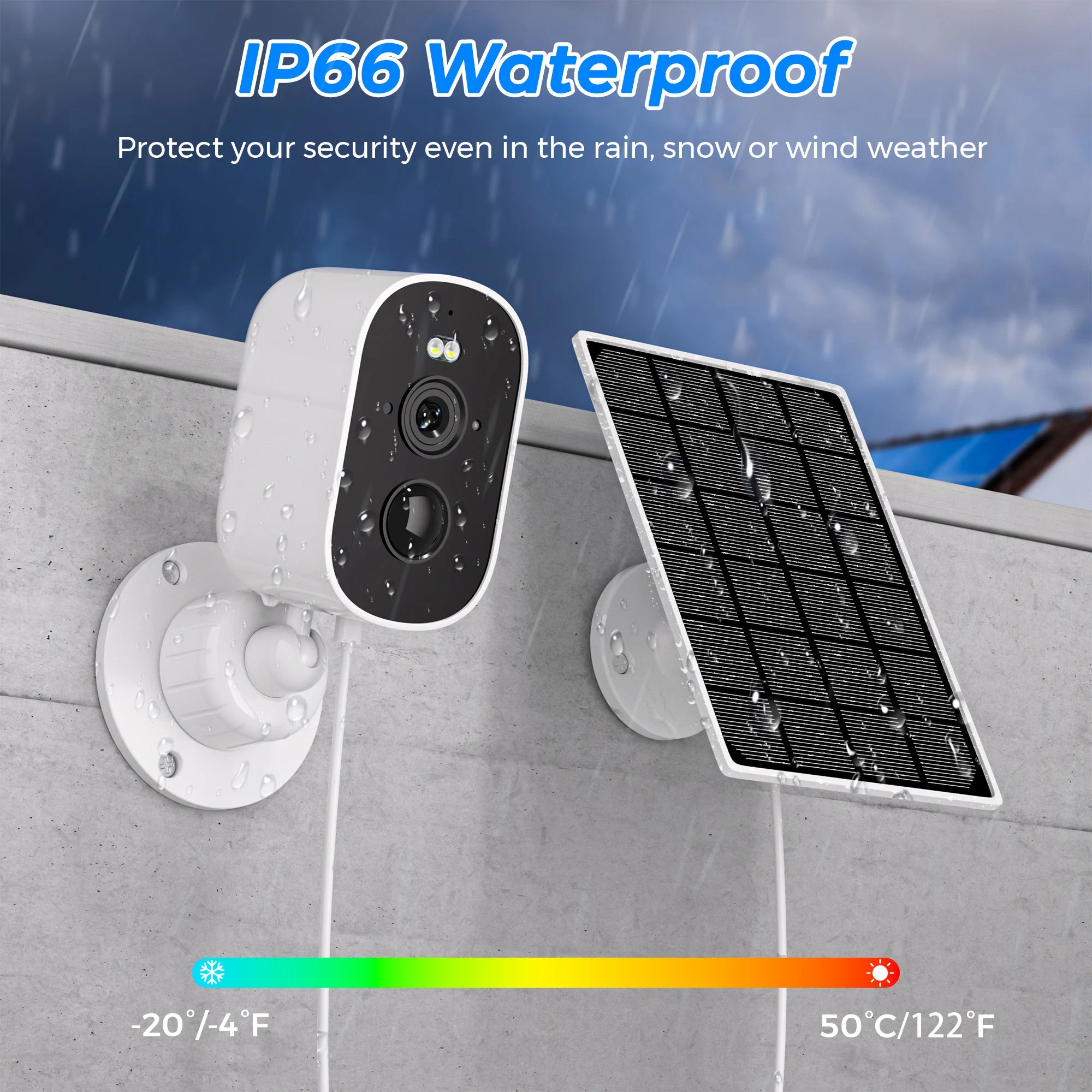 Solar Powered Outdoor Security Camera | Teckeleck UK