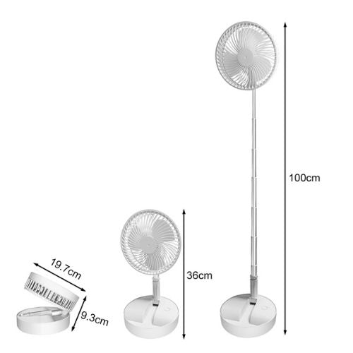 Folding Telescopic Floor Fan | Teckeleck UK