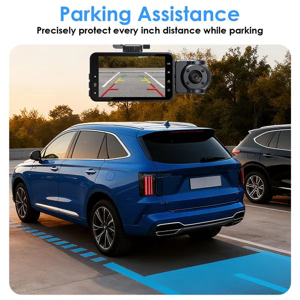 WiFi 3-Channel Dash Cam — 1080P, Night Vision