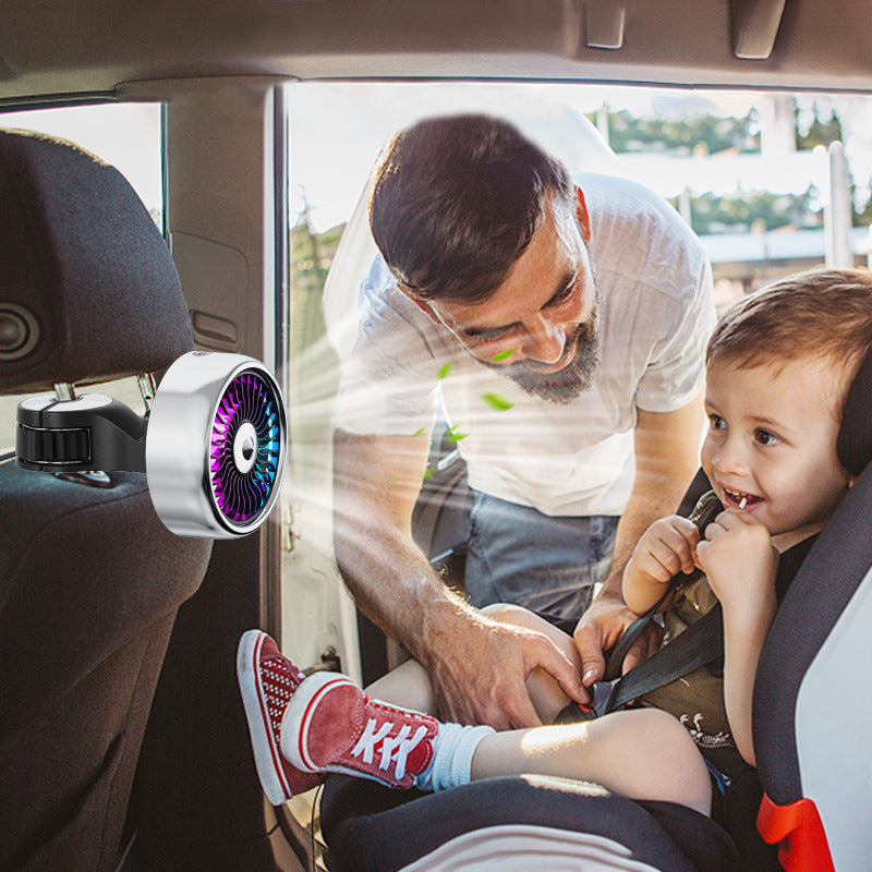 Car USB Hook Fan — Plug & Play, 12W