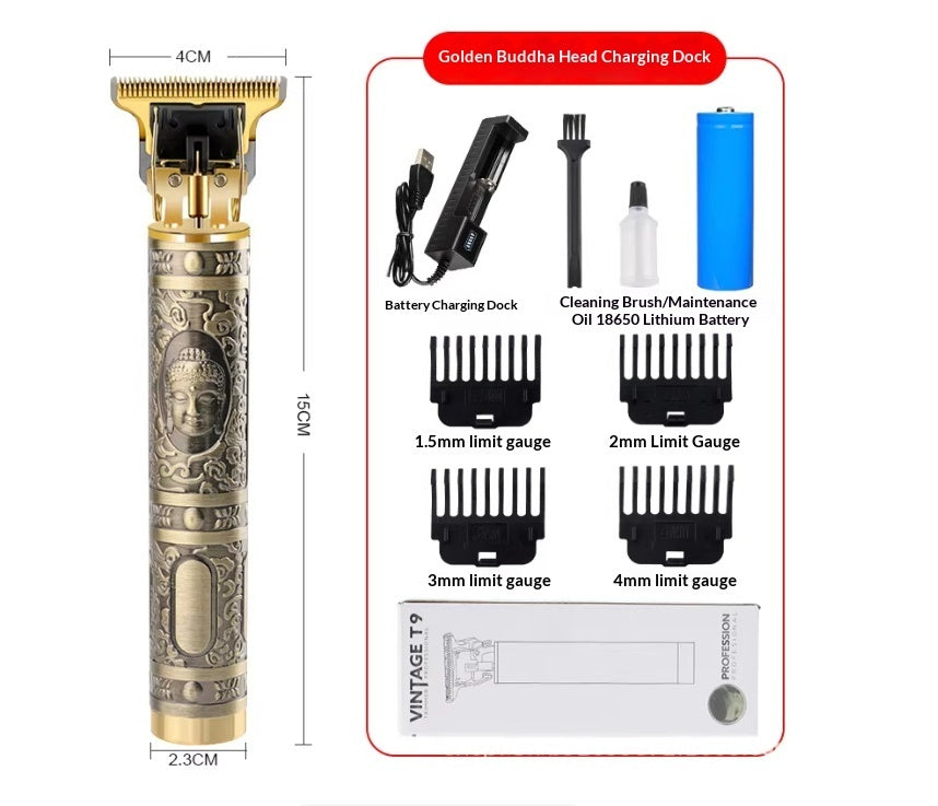 Tondeuse à cheveux professionnelle sans fil pour homme, rasoir électrique pour la barbe et la coiffure.