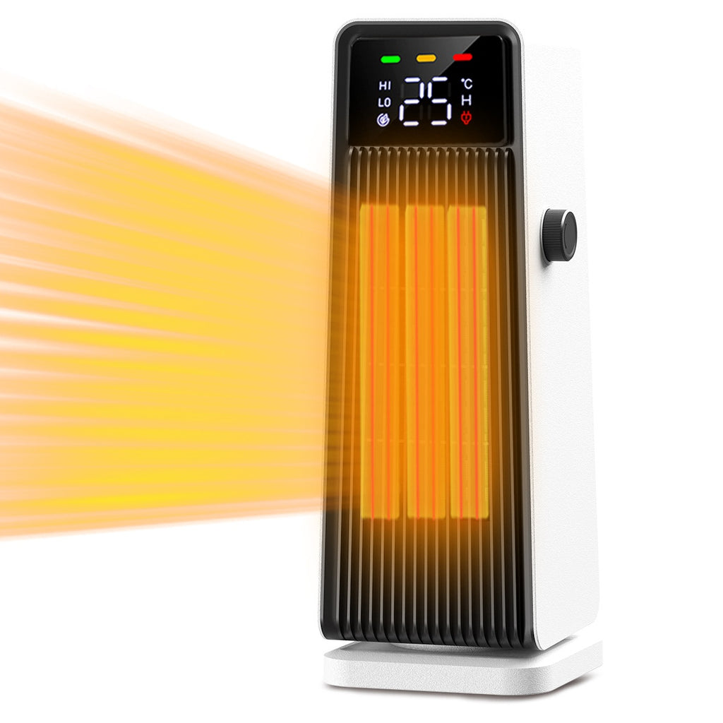Mini-Desktop-Klimaanlage mit Heizfunktion — 1500W PTC, 3 Geschwindigkeiten, 2–8 Stunden Timer, Touch-Bedienung, 220V