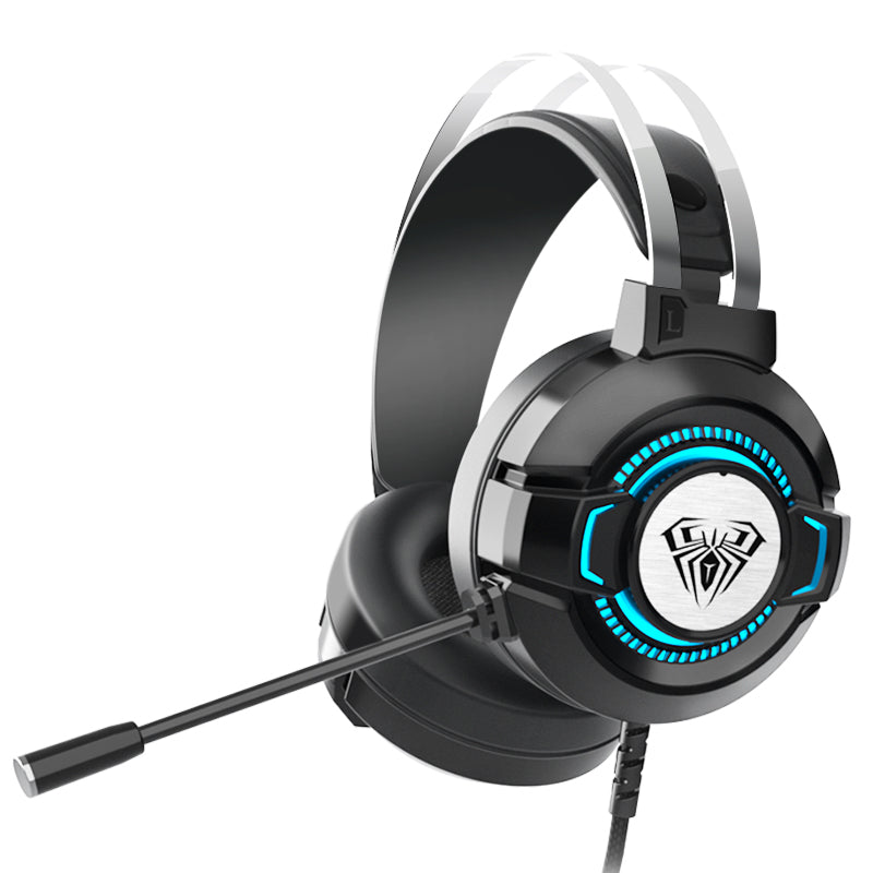 Casque de jeu à réduction de bruit S602 – Son Surround virtuel 7.1, haut-parleurs de 50 mm, rétroéclairage RGB progressif