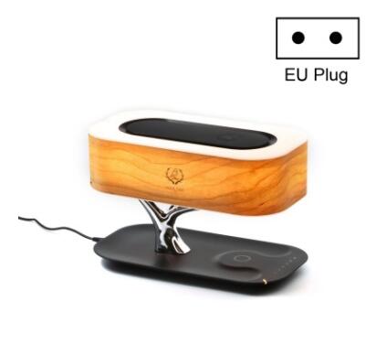 Lampe de table lumineuse créative en forme d'arbre, haut-parleur de musique compatible Bluetooth, lampe de chevet, intensité réglable, chargeur sans fil pour téléphone, lumières de bureau