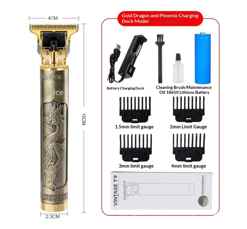 Tondeuse à cheveux professionnelle sans fil pour homme, rasoir électrique pour la barbe et la coiffure.