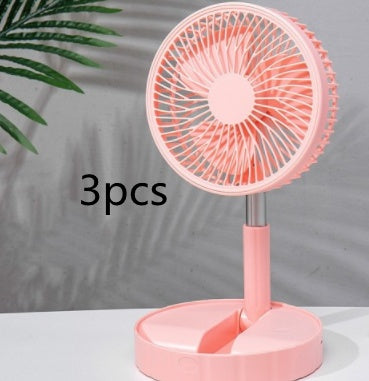 Ventilateur Télescopique Pliable Portable — Batterie Externe 7200 mAh, 4 Vitesses, Pliable, USB-C, 5 à 24h d'autonomie