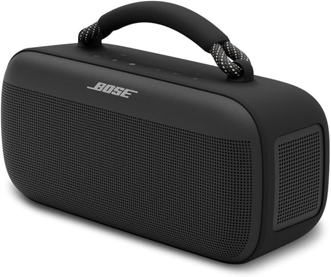 Bose SoundLink Max Bluetooth Speaker - Portable Wireless Party Speaker, IP67 Waterproof, Rope Handle, Up to 20 Hours of Playtime, USB-C, Built-in 3.5mm AUX Input, Black