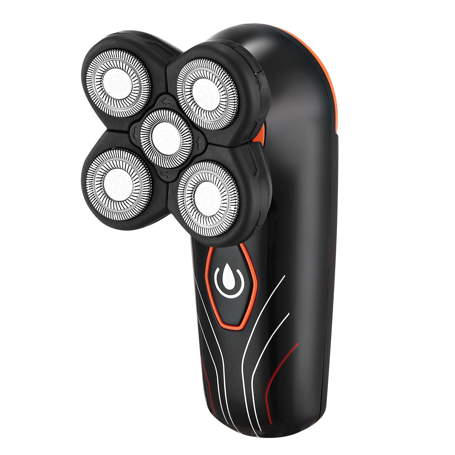 Rasoir électrique 4D étanche IPX7, rasoir rotatif avec 5 têtes flottantes, rechargeable, tondeuse à barbe, rasoir pour homme, utilisation humide et sèche