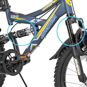 JOYSTAR 20 Inch Kids' Bike for Boys Girls Age 7-13 Years Old, Dual-Suspension Kids Mountain Bike with Dual Handbrake & Kickstand