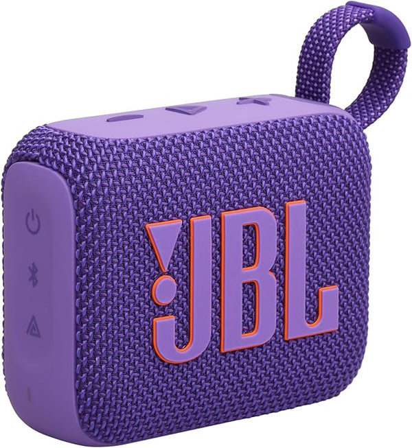JBL Go 4 - Ultra-Portable, Waterproof and Dustproof Bluetooth Speaker, Big JBL Pro Sound with Punchy bass, 7-Hour Built-in Battery, Made in Part with Recycled Materials (Purple)
