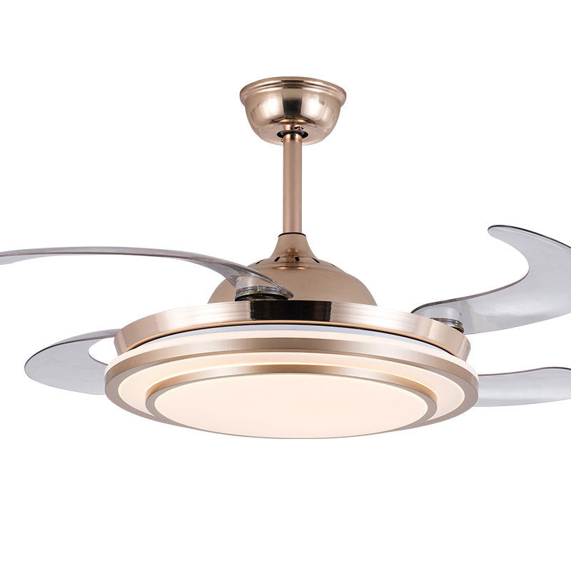 Full-Spektrum Augenschutz LED-Deckenventilator-Kronleuchter — 36–48 Zoll, unsichtbare Flügel, WLAN, Sprachsteuerung