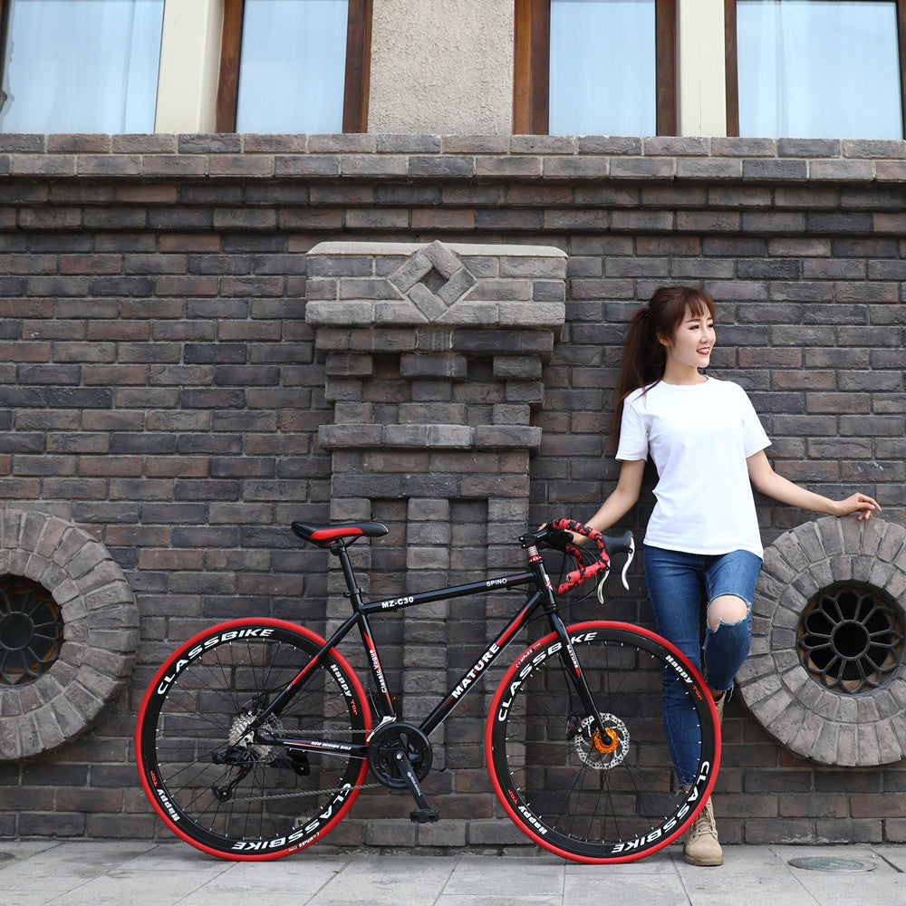 Rennrad aus Aluminiumlegierung 21 Gänge gebogenes Doppel-Scheibenbremse