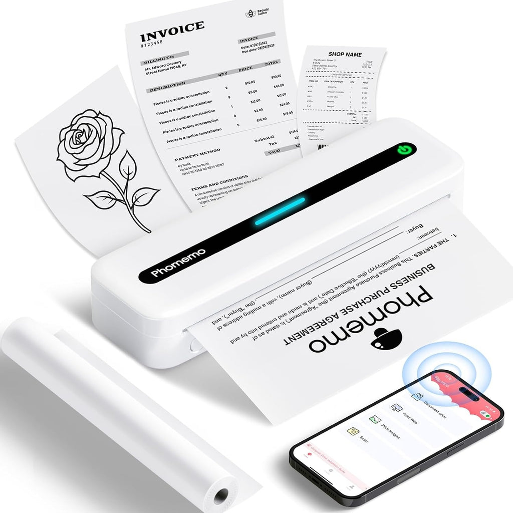 M835 Tragbarer A4 Thermodrucker – Bluetooth, USB-C, Tintenlos