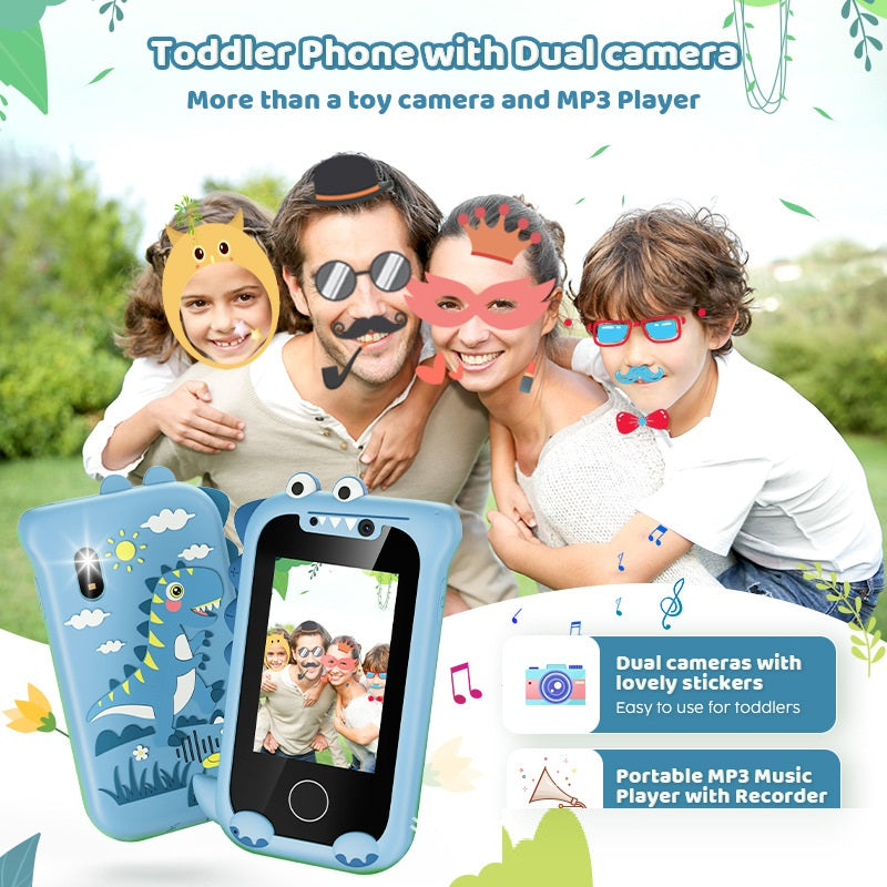 Mini Bär Kinderkamera & Spiele-Telefon – Touchscreen, Fotosticker, Video, 512 MB