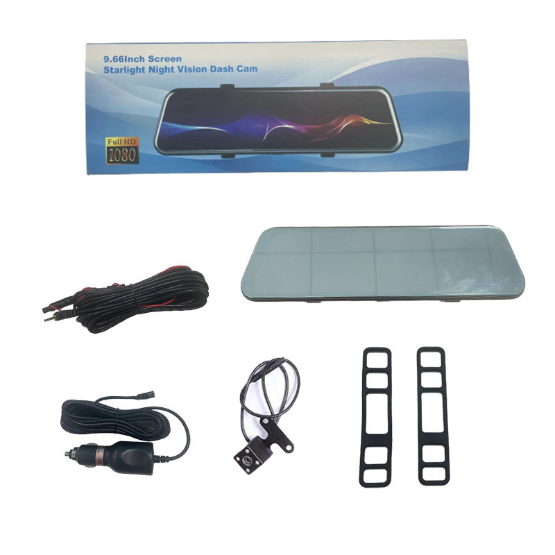 10" Mirror Dash Cam — Touch Screen, Dual Recording