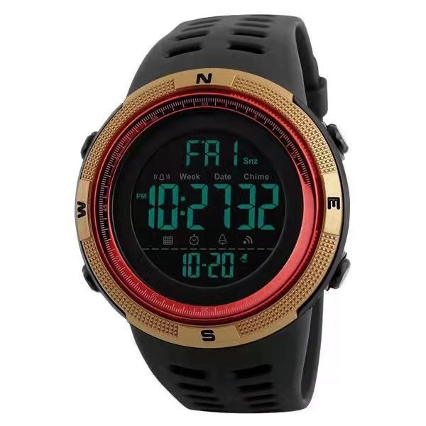 Montre électronique à grand cadran, lumineuse, style sportif et dominant