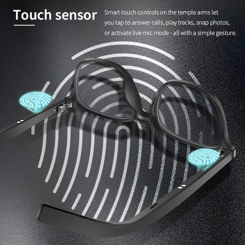 AI Bluetooth Glasses — Interchangeable Lenses, Open-Ear
