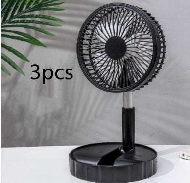 Ventilateur Télescopique Pliable Portable — Batterie Externe 7200 mAh, 4 Vitesses, Pliable, USB-C, 5 à 24h d'autonomie