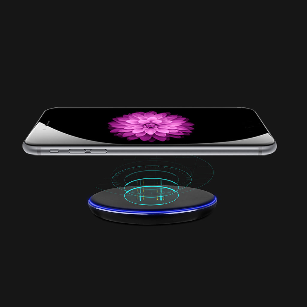 1 Stück kabelloses Ladegerät, Qi-zertifiziert, ultraschlank, 5W Ladepad für iOS-Telefone XS MAX XR XS X 8 8 Plus Galaxy S10 S9 S8 S7