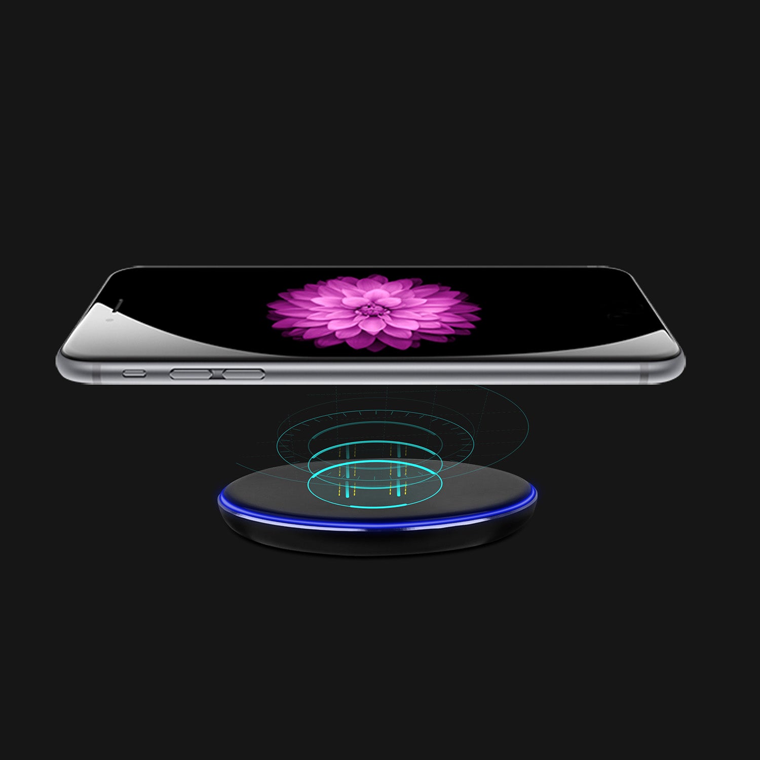 1 Stück kabelloses Ladegerät, Qi-zertifiziert, ultraschlank, 5W Ladepad für iOS-Telefone XS MAX XR XS X 8 8 Plus Galaxy S10 S9 S8 S7