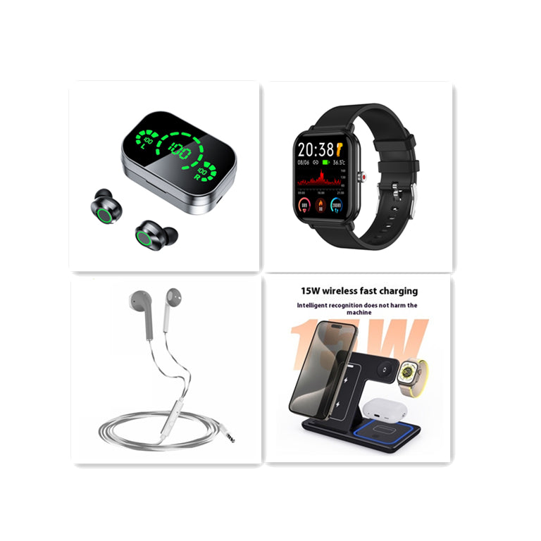 Écouteurs sans fil YD03 TWS – Bluetooth 5.3, écran LED, microphone antibruit, lumière respirante