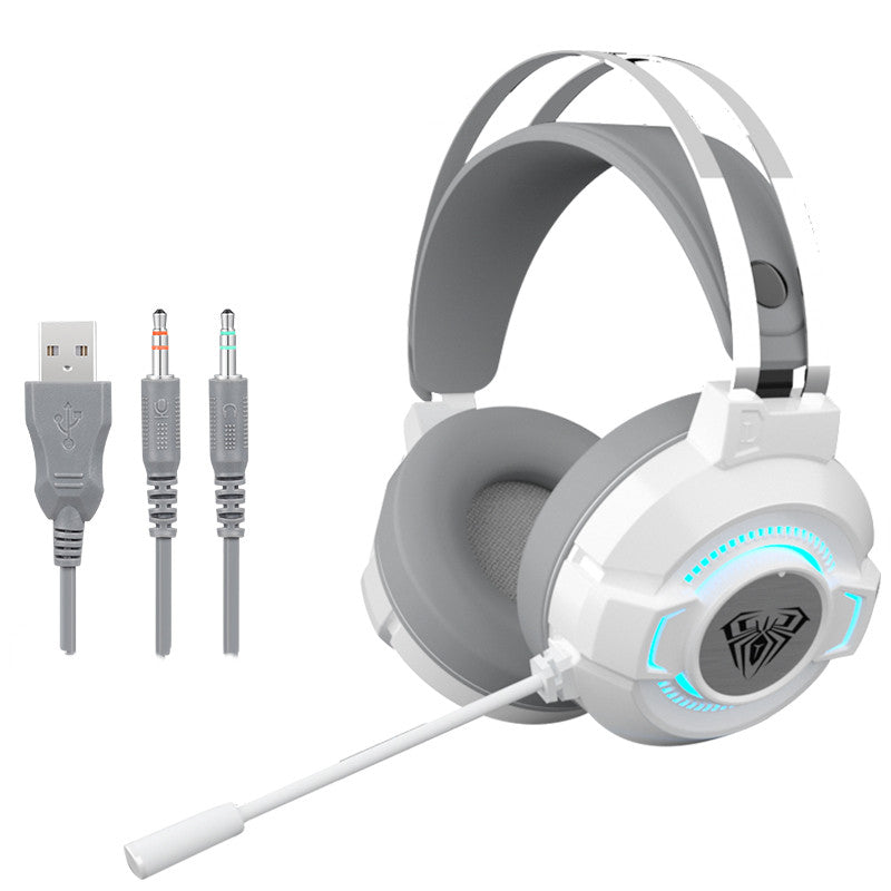 Casque de jeu à réduction de bruit S602 – Son Surround virtuel 7.1, haut-parleurs de 50 mm, rétroéclairage RGB progressif