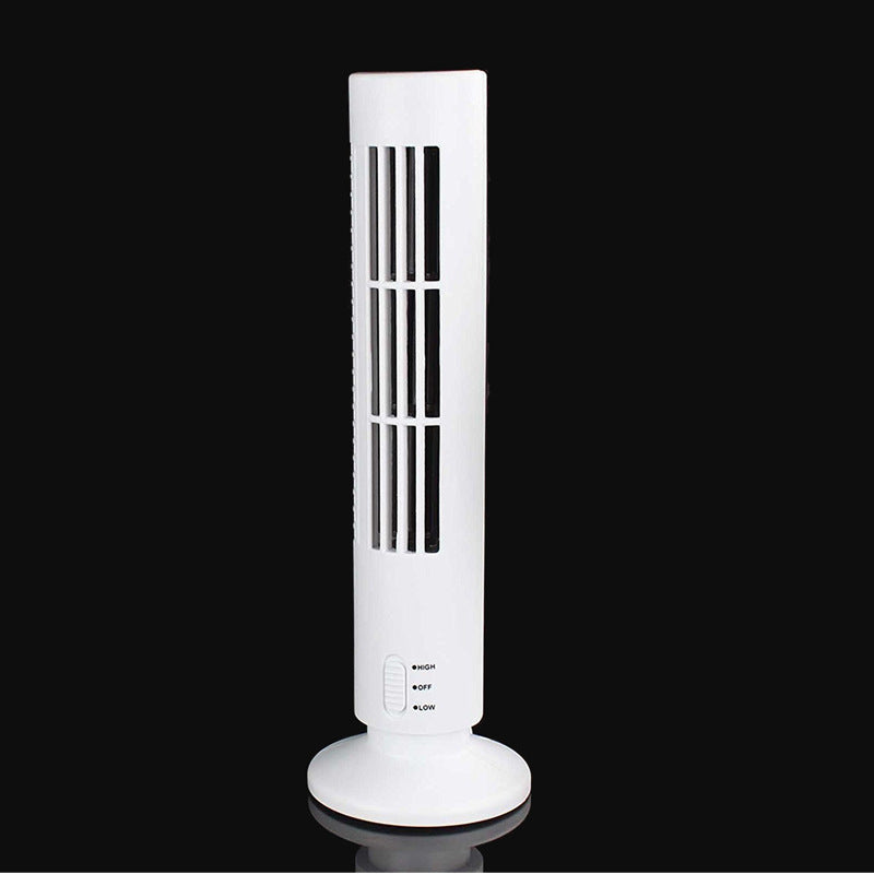 Mini Turm-Ventilator (ohne Rotorblätter) – 2.5W, 33cm, ABS, Schwarz & Weiß