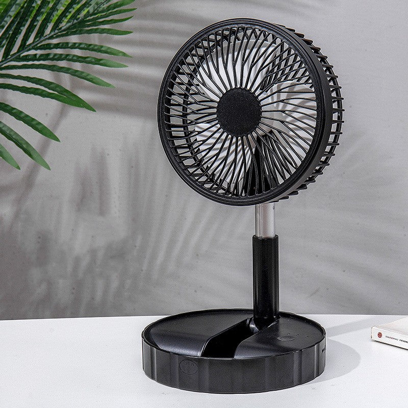 Ventilateur Télescopique Pliable Portable — Batterie Externe 7200 mAh, 4 Vitesses, Pliable, USB-C, 5 à 24h d'autonomie