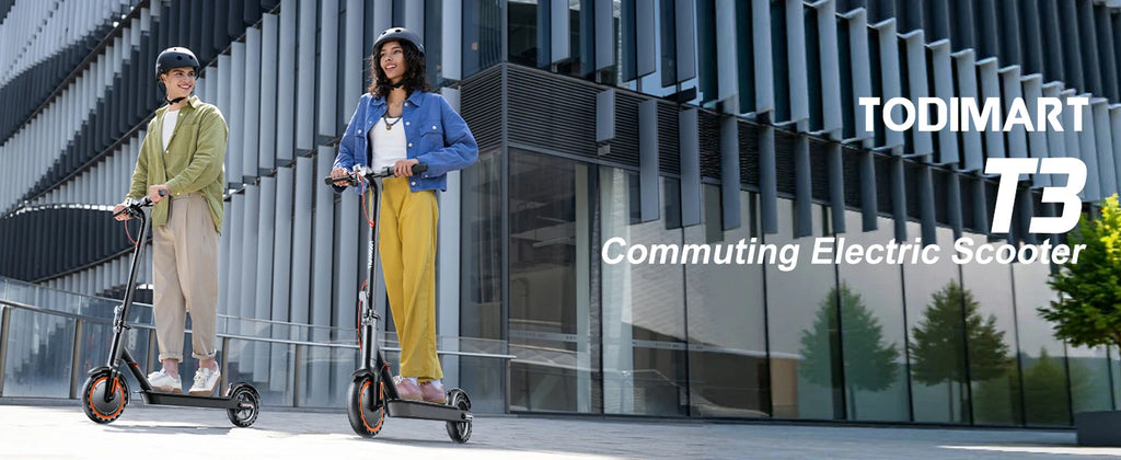 TODIMART T3 Foldable and Portable Electric Scooter with APP Control, 350W 36V 7.8Ah Motor, 25km/h Speed, 8.5" Tires