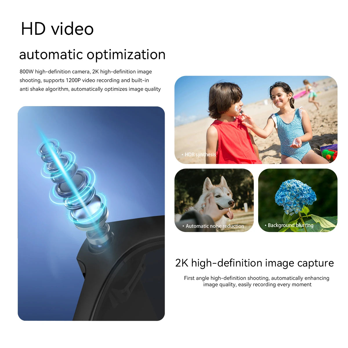 Blackview BV100 Glasses — HD Camera, Noise Cancelling