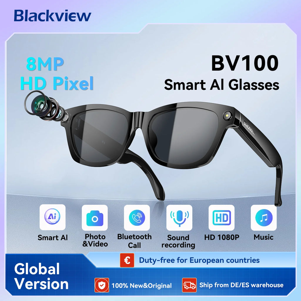 Blackview BV100 Glasses — HD Camera, Noise Cancelling