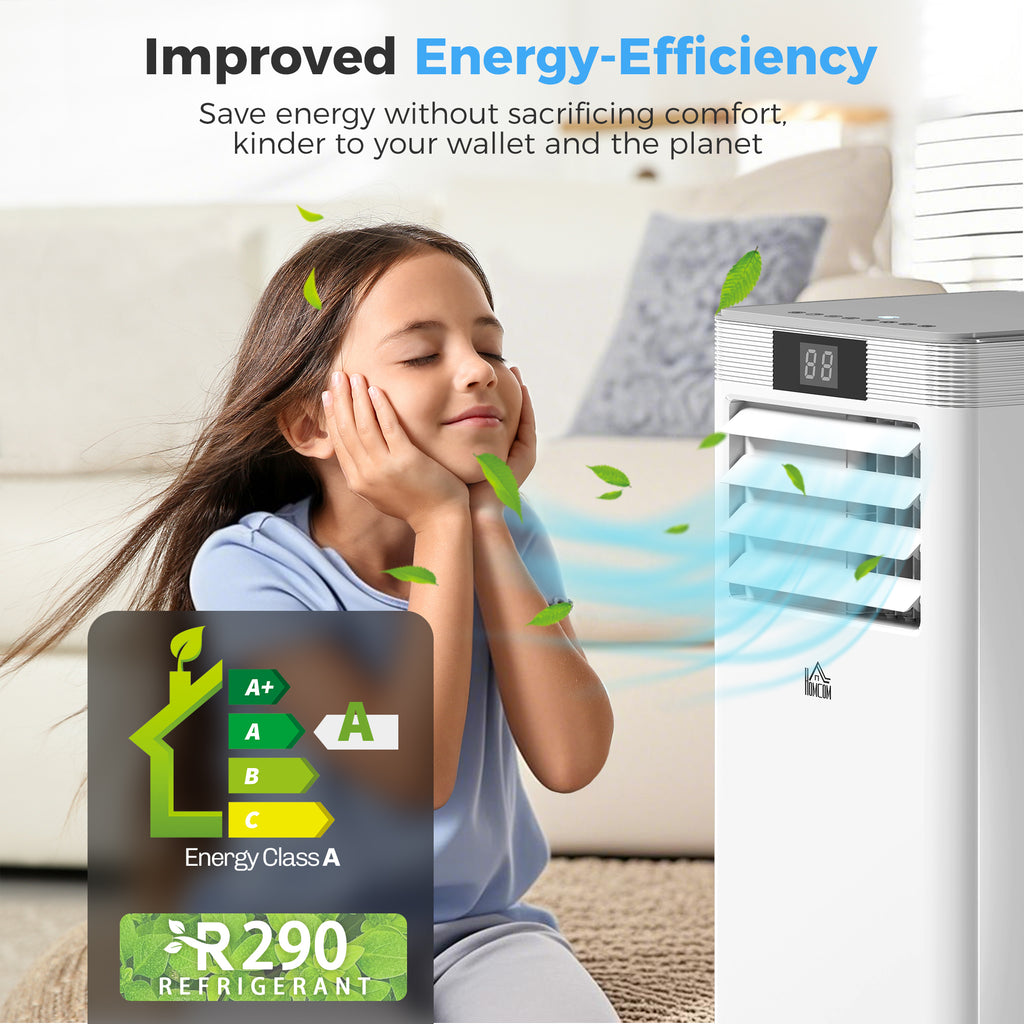 HOMCOM 7000 BTU Mobile Air Conditioner Indoor Portable AC Unit, White
