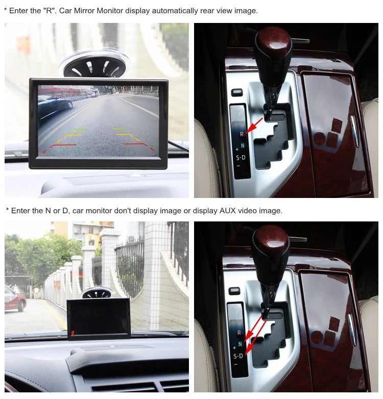 DIYKIT 5" Monitor — Backup Camera, Parking Assist
