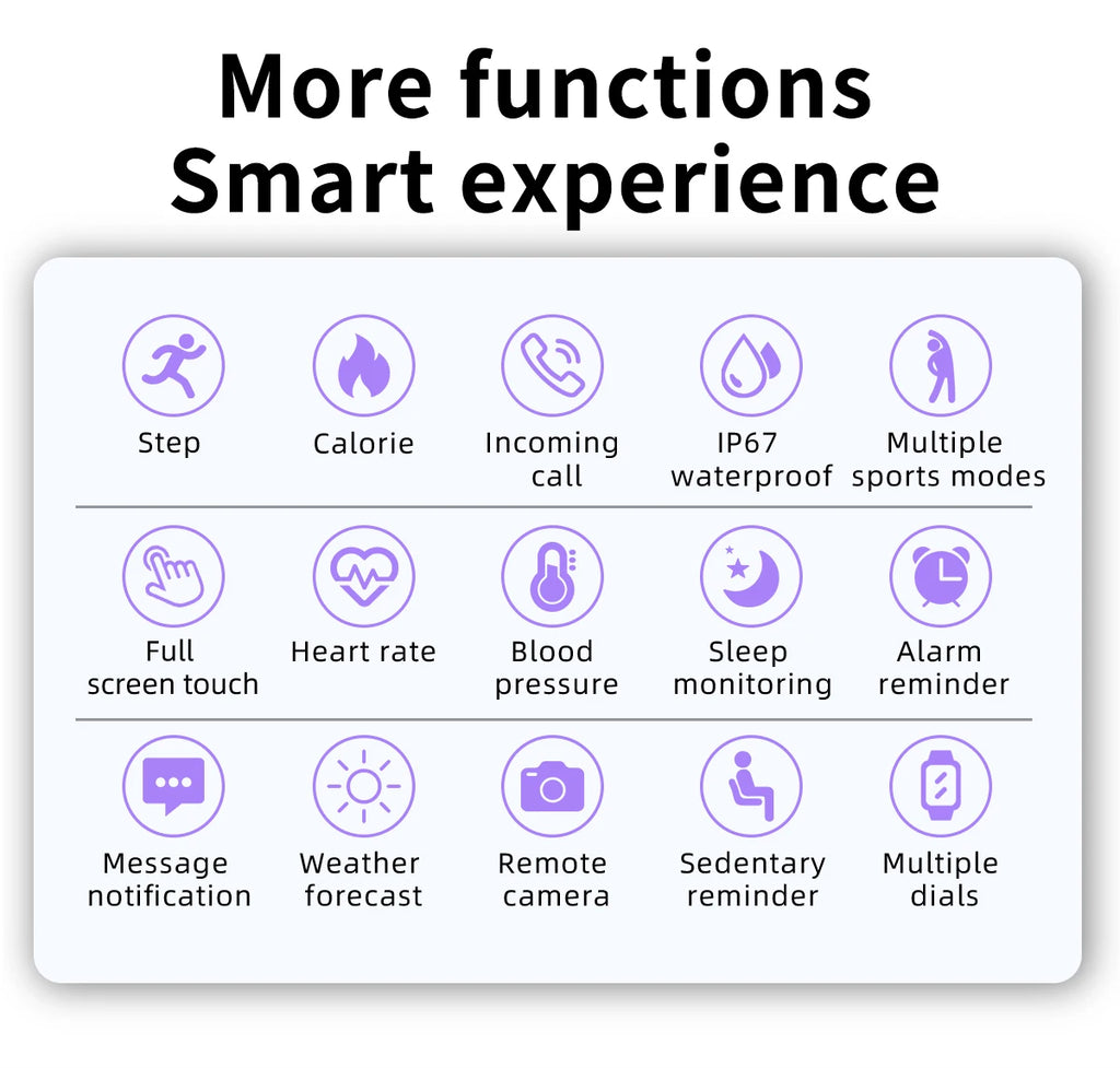 LIGE Smartwatch — IP67, Bluetooth Calling