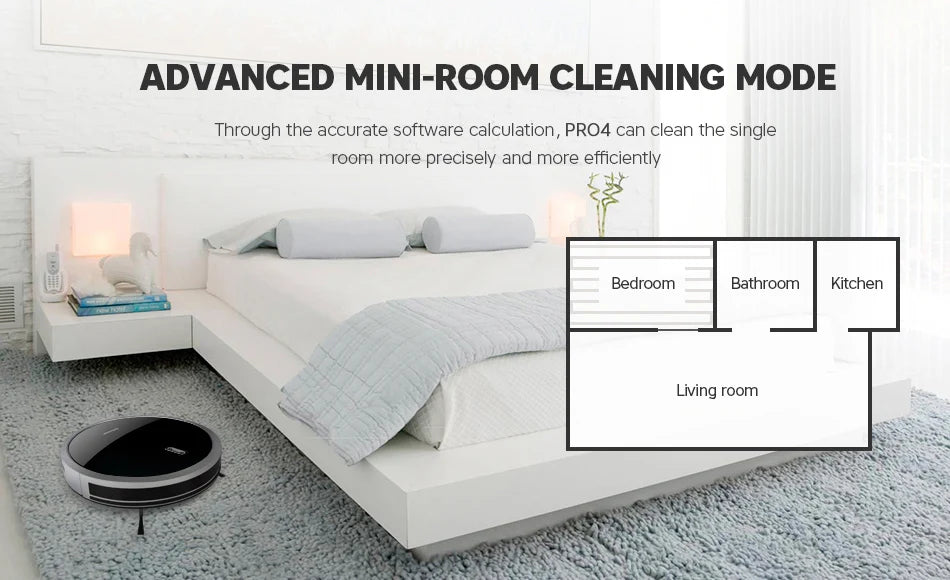 Robot Vacuum Cleaner — Large Tank, Pet Hair
