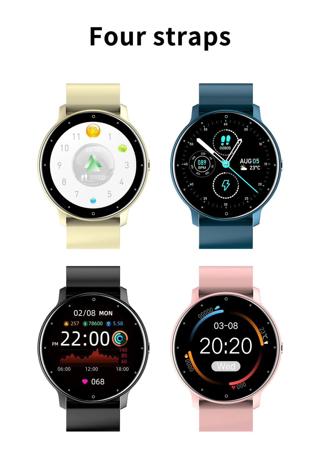 LIGE Smartwatch — IP67, Bluetooth Calling