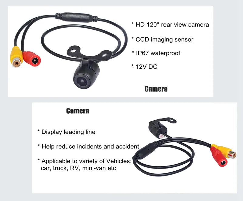 DIYKIT 5" Monitor — Backup Camera, Parking Assist