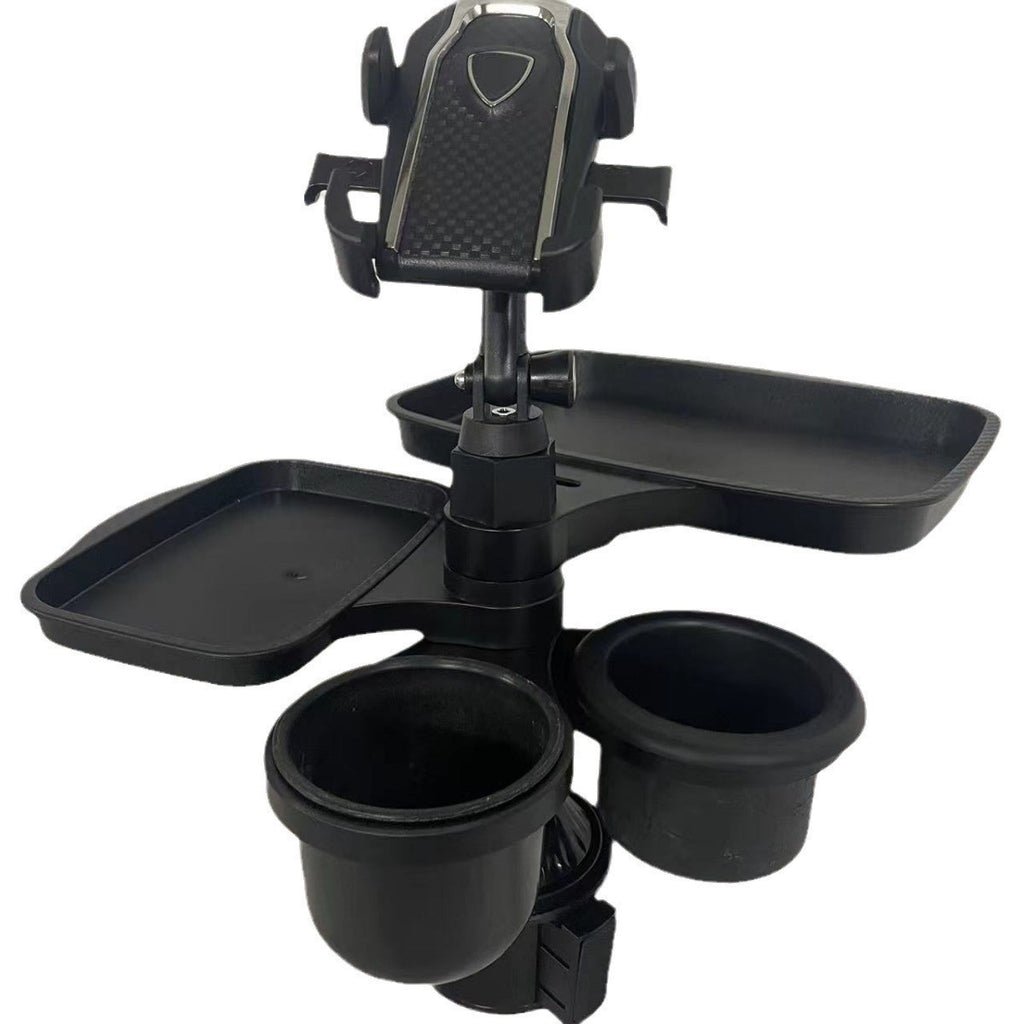 360° Rotating Car Tray & Cup Holder | Multifunctional In-Car Dining Table