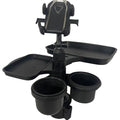 360° Rotating Car Tray & Cup Holder | Multifunctional In-Car Dining Table