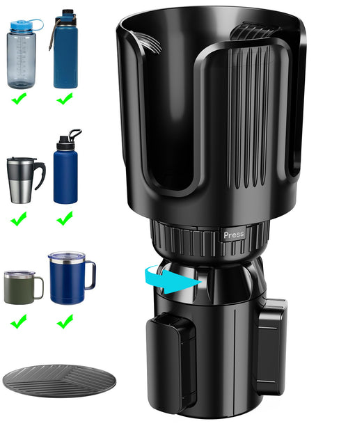 2-in-1 Car Cup Holder & Phone Mount | Centre Console Organiser