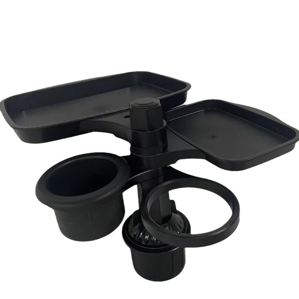 360° Rotating Car Tray & Cup Holder | Multifunctional In-Car Dining Table
