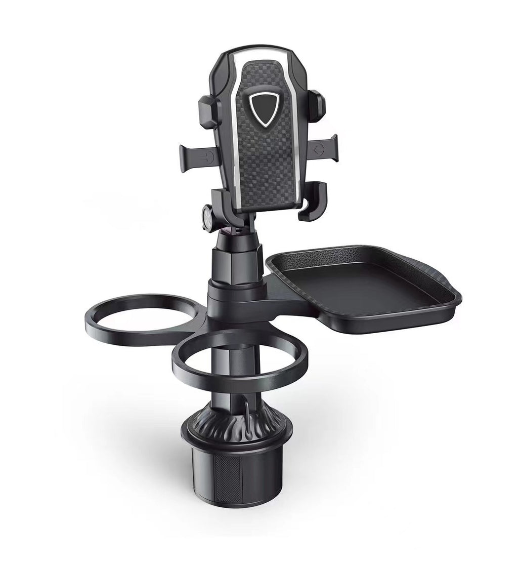 360° Rotating Car Tray & Cup Holder | Multifunctional In-Car Dining Table