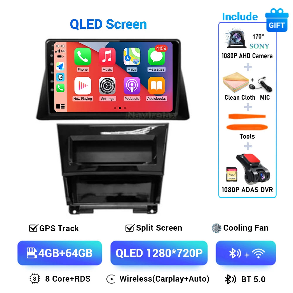Android 15 Carplay Auto Pour Honda Accord 8 2008 2009 2010 2011 2012 Autoradio Lecteur Multimédia Unité Centrale GPS DSP Audio WIFI+4G