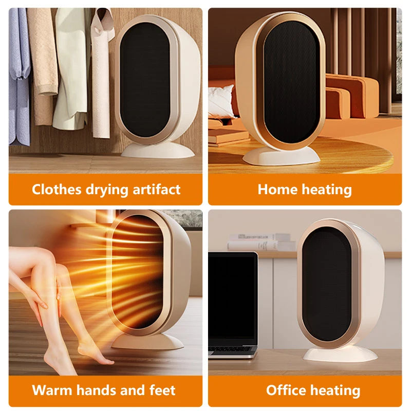 Desktop Heizlüfter – Mini Keramikheizlüfter für Zuhause, Schlafzimmer & Büro (EU/US)